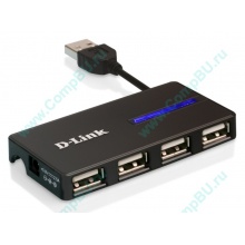 Карманный USB 2.0 концентратор D-Link DUB-104 в Стерлитамаке, USB хаб DLink DUB104 (Стерлитамак)
