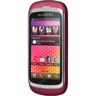 Красно-розовый телефон Alcatel One Touch 818 (Стерлитамак)